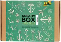 folia 938 Box Wood, Bastelkiste mit über 590 Teilen, viele Verschiedene Materialien für phantasievolles, kreatives Basteln und Dekorieren, Natur, one Size