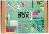 folia 937 - Kreativ Box "Glitter Mix", über 900 Teile, glitzernder, bunter Materialmix zum phantasievollen und kreativen Basteln, Dekorieren und Verzieren