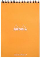 Rhodia 18503C Note Pad mit Doppelspirale, DIN A4, Dot Grid, 80 g, 21 x 29.7 cm, 80 Blatt, orange
