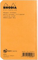 Rhodia 119158C Heft (kariert, 7,5 x 12 cm, 24 Blatt) 1 Stück orange