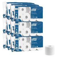 TORK Toilettenpapier T4 Premium Soft 3-lagig, extra weich, mit Dekorprägung, hochweiß, 72 Rollen