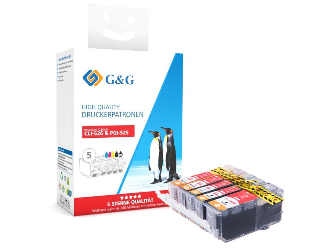 G&G Tinte kompatibel zu Canon PGI-525 / CLI-526 -Multipack- je 1x sch,  12,99 €