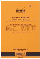 Rhodia 122007C Notizblock (elfenbein, blanko, 90 g, 85 x 120 mm, 70 Blatt, ideal für Ihre Notizen) 1 Stück orange