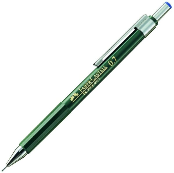 Faber-Castell 136700 - Druckbleistift TK-FINE 9717, Minenstärke: 0,7 mm, Schaftfarbe: grün