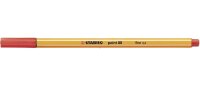 STABILO® Fineliner point 88®, mit Kappe, 0,4 mm, Schreibfarbe: rot (10 Stück)