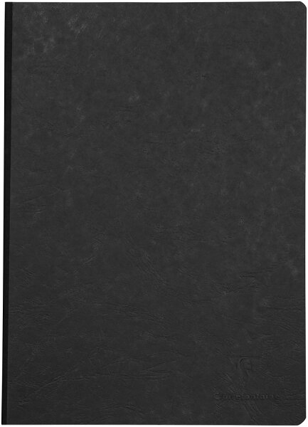 Clairefontaine 791401C Heft A4, Leinen, Age Bag, blanko, 96 Blatt, schwarz