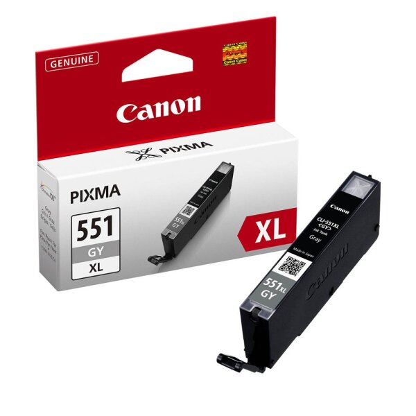 Canon CLI-551 XL GY Druckertinte - Grau / Grey hohe Reichweite 11 ml für PIXMA Tintenstrahldrucker ORIGINAL