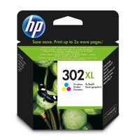 HP 302XL Farbe Original Druckerpatrone mit hoher Reichweite für HP Deskjet 1110, 2130, 3630; HP OfficeJet 3830, 4650; HP ENVY 4520