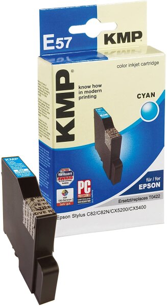 KMP Patrone E57 für Epson (Stylus C82, C82N, CX5200, CX5400) cyan