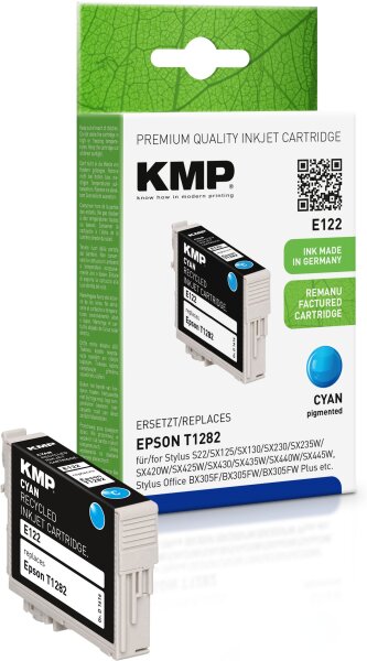 KMP E122 Tintenpatrone für Epson T1282 3,5ml blau