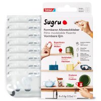 Sugru by tesa® - Formbarer Allzweckkleber, starker Allzweck-Klebstoff, 8er-Pack (8 x 3,5 g) in Weiß