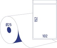 AVERY Zweckform TD8050-25 Thermodirekt Versandetiketten (102x152 mm, 950 selbstklebende Paketaufkleber auf 2 Rollen mit einem Kern 25 mm, Thermoetiketten für Desktop Etikettendrucker) weiß