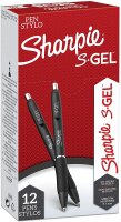 Sharpie S-Gel Gelstifte | mittlere Spitze (0,7 mm) | Gelschreiber mit blauer Tinte | 12 Stück