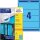 AVERY Zweckform L4767-100 Ordnerrücken Etiketten (mit ultragrip, 61 x 192 mm auf DIN A4, breit/kurz, selbstklebend, blickdicht, bedruckbare Ordneretiketten, 400 Rückenschilder auf 100 Blatt) blau