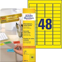 AVERY Zweckform L6041-20 Gelbe Etiketten (960 Aufkleber,...