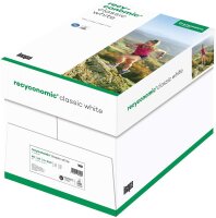 inapa Recycling-Druckerpapier Recyconomic ClassicWhite, 80g, A4, CIE-Weiße: 55 (recycling-grau), 2500 Blatt