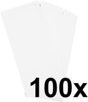 Exacompta 100er Pack Trennstreifen Karton 10,5 x 24 cm Weiß für eine übersichtliche Ablage Ihrer Dokumente. Trennlaschen Trennblätter Ordner Register Blauer Engel