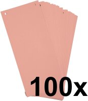 Exacompta 100er Pack Trennstreifen Karton 10,5 x 24 cm Rosa für eine übersichtliche Ablage Ihrer Dokumente. Trennlaschen Trennblätter Ordner Register Blauer Engel