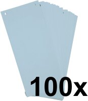 Exacompta 100er Pack Trennstreifen Karton 10,5 x 24 cm Blau für eine übersichtliche Ablage Ihrer Dokumente. Trennlaschen Trennblätter Ordner Register Blauer Engel