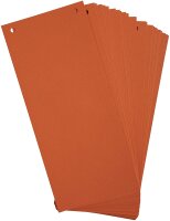 Exacompta 100er Pack Trennstreifen Karton 10,5 x 24 cm Orange für eine übersichtliche Ablage Ihrer Dokumente. Trennlaschen Trennblätter Ordner Register Blauer Engel