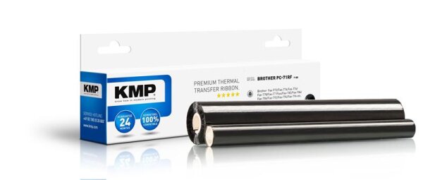 KMP Thermo Faxrolle für Brother Fax T72 / T74 / T76 schwarz