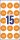 AVERY Zweckform 6945-2021 fälschungssichere Jahres-Prüfplaketten 2021 (stark selbstklebend, Kleinformat, Ø 20 mm, 120 Aufkleber auf 8 Blatt) orange