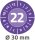 AVERY Zweckform 80 Stück Prüfplaketten 2022 (fälschungssicher, stark selbstklebend, Ø 30 mm, Prüfaufkleber, beschriftbare Prüfsiegel aus Dokumentenfolie) 6946-2022 violett