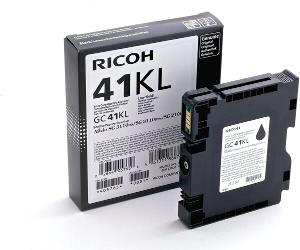 Ricoh 405765 GC41KL Gel Cartridge für Aficio SG2100N, 600 Seiten, schwarz