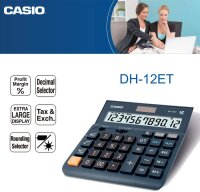 CASIO Tischrechner DH-12ET, 12-stellig, Steuerberechnung,...