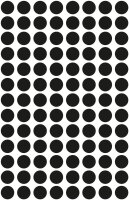 AVERY Zweckform 3009 selbstklebende Markierungspunkte 416 Stück (Ø8mm, Klebepunkte auf 4 Bogen, Punktaufkleber zur Farbcodierung, runde Aufkleber für Kalender, Planer und zum Basteln, Papier) schwarz