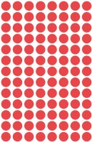 AVERY Zweckform 3010 selbstklebende Markierungspunkte 416 Stück (Ø 8mm, Klebepunkte auf 4 Bogen, Punktaufkleber zur Farbcodierung, runde Aufkleber für Kalender, Planer und zum Basteln, Papier) rot