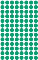 AVERY Zweckform 3012 selbstklebende Markierungspunkte 416 Stück (Ø8mm, Klebepunkte auf 4 Bogen, Punktaufkleber zur Farbcodierung, runde Aufkleber für Kalender, Planer und zum Basteln, Papier) grün