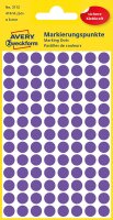 AVERY Zweckform 3112 Selbstklebende Markierungspunkte, Violett (Ø 8 mm; 416 Klebepunkte auf 4 Bogen; Runde Aufkleber für Kalender, Planer und zum Basteln) Papier, matt