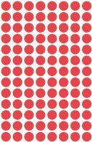 AVERY Zweckform 3589 selbstklebende Markierungspunkte (Ø 8 mm, 416 ablösbare Klebepunkte auf 4 Bogen, runde Aufkleber für Kalender, Planer und zum Basteln, Papier, matt) rot