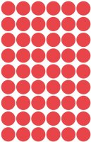 AVERY Zweckform 3141 selbstklebende Markierungspunkte 270 Stück (Ø12mm, Klebepunkte auf 5 Bogen, Punktaufkleber zur Farbcodierung, runde Aufkleber für Kalender, Planer und zum Basteln, Papier) rot