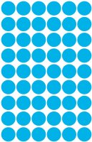 AVERY Zweckform 3142 selbstklebende Markierungspunkte 270 Stück (Ø12mm, Klebepunkte auf 5 Bogen, Punktaufkleber zur Farbcodierung, runde Aufkleber für Kalender, Planer und zum Basteln, Papier) blau
