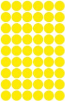 AVERY Zweckform 3144 selbstklebende Markierungspunkte 270 Stück (Ø12mm, Klebepunkte auf 5 Bogen, Punktaufkleber zur Farbcodierung, runde Aufkleber für Kalender, Planer und zum Basteln, Papier) gelb