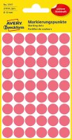 AVERY Zweckform 3147 selbstklebende Markierungspunkte (Ø 12 mm, 270 Klebepunkte auf 5 Bogen, runde Aufkleber für Kalender, Planer und zum Basteln, Papier, matt) leuchtrot