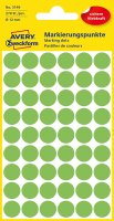 AVERY Zweckform 3149 selbstklebende Markierungspunkte (Ø 12 mm, 270 Klebepunkte auf 5 Bogen, runde Aufkleber für Kalender, Planer und zum Basteln, Papier, matt) leuchtgrün