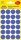 AVERY Zweckform 3596 selbstklebende Markierungspunkte 96 Stück (Ø18mm, ablösbare Klebepunkte auf 4 Bogen, Farbcodierung, runde Aufkleber für Kalender, Planer und zum Basteln, Papier) blau