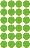 AVERY Zweckform 3597 selbstklebende Markierungspunkte 96 Stück (Ø18mm, ablösbare Klebepunkte auf 4 Bogen, Farbcodierung, runde Aufkleber für Kalender, Planer und zum Basteln, Papier) grün