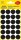 AVERY Zweckform 3003 selbstklebende Markierungspunkte 96 Stück (Ø18mm, Klebepunkte auf 4 Bogen, Punktaufkleber zur Farbcodierung, runde Aufkleber für Kalender, Planer und zum Basteln, Papier) schwarz