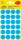 AVERY Zweckform 3005 selbstklebende Markierungspunkte 96 Stück (Ø18mm, Klebepunkte auf 4 Bogen, Punktaufkleber zur Farbcodierung, runde Aufkleber für Kalender, Planer und zum Basteln, Papier) blau