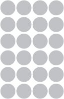 AVERY Zweckform 3171 selbstklebende Markierungspunkte (Ø 18 mm, 96 Klebepunkte auf 4 Bogen, runde Aufkleber für Kalender, Planer und zum Basteln, Papier, matt) grau