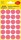 AVERY Zweckform 3172 selbstklebende Markierungspunkte (Ø 18 mm, 96 Klebepunkte auf 4 Bogen, runde Aufkleber für Kalender, Planer und zum Basteln, Papier, matt) leuchtrot