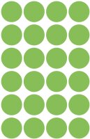 AVERY Zweckform 3174 selbstklebende Markierungspunkte (Ø 18 mm, 96 Klebepunkte auf 4 Bogen, runde Aufkleber für Kalender, Planer und zum Basteln, Papier, matt) leuchtgrün