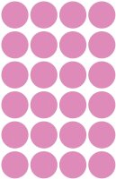 AVERY Zweckform 3117 Selbstklebende Markierungspunkte, Rosé (Ø 18 mm; 96 Klebepunkte auf 4 Bogen; Runde Aufkleber für Kalender, Planer und zum Basteln) Papier, matt