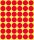 AVERY Zweckform 3374 selbstklebende Markierungspunkte (Ø 18 mm, 1.056 Klebepunkte auf 22 Bogen, runde Aufkleber für Kalender, Planer und zum Basteln, Papier, matt) rot