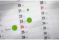 AVERY Zweckform 3855 selbstklebende Markierungspunkte (ø 19 mm, 250 Klebepunkte auf Rolle im Spender, runde Aufkleber für Kalender, Planer und zum Basteln) grün
