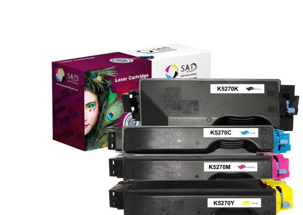 SAD Premium 4er Pack kompatibel mit Kyocera TK-5270 K C M Y
